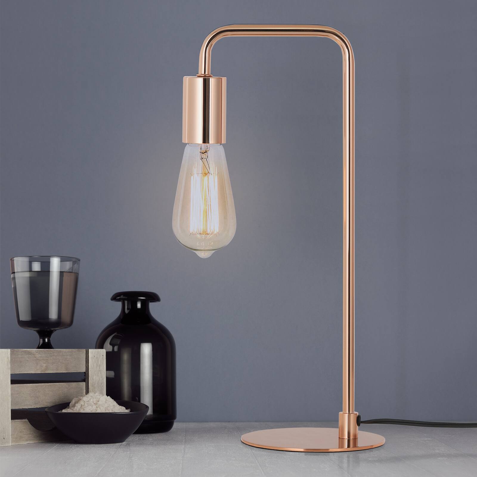 Oumilen Industrial Set of 2 Edison Table Desk Lamp Nightstand