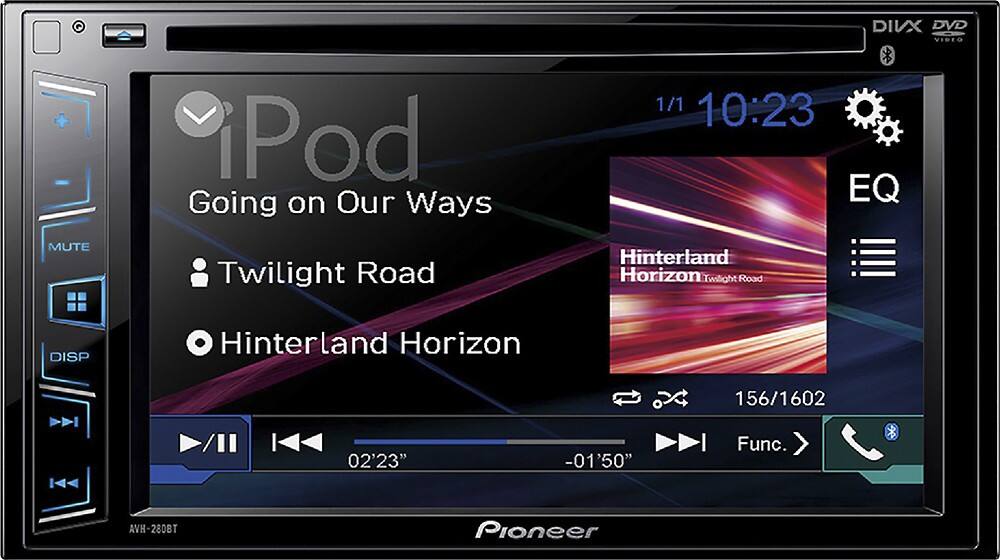 Front. Pioneer - 6.2" - CD/DVD - Built-In Bluetooth - Apple® iPod®-Ready - In-Dash Receiver with Fixed Faceplate - Black.