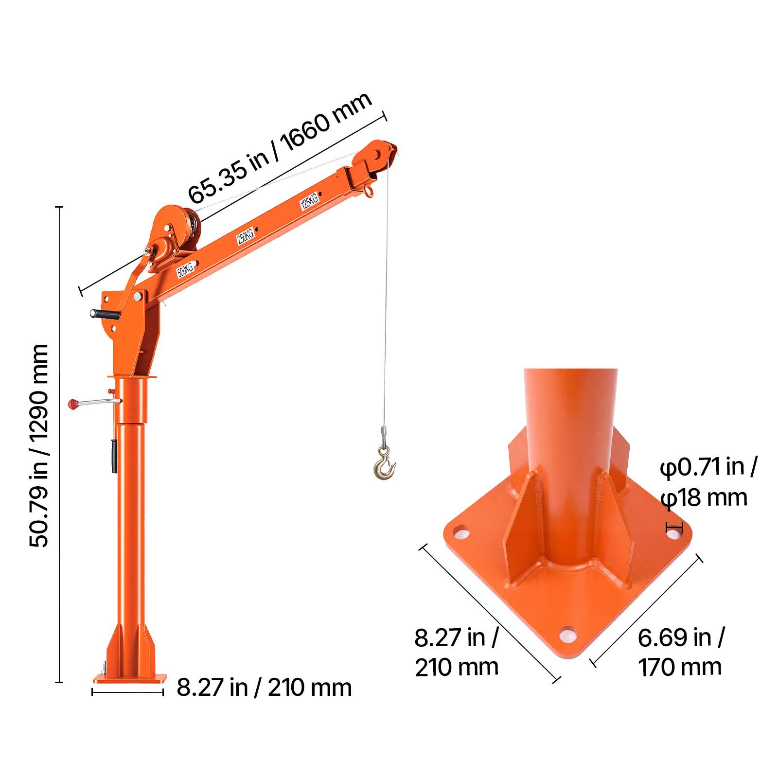 mm in / 1660 65.35 in / 125KG di 250KG 500KG

mm / 1290 in 50.79

8.27 in / 210 mm

8.27 in 210 mm

p0.71 in / 18 mm 6.69 in / 170 mm