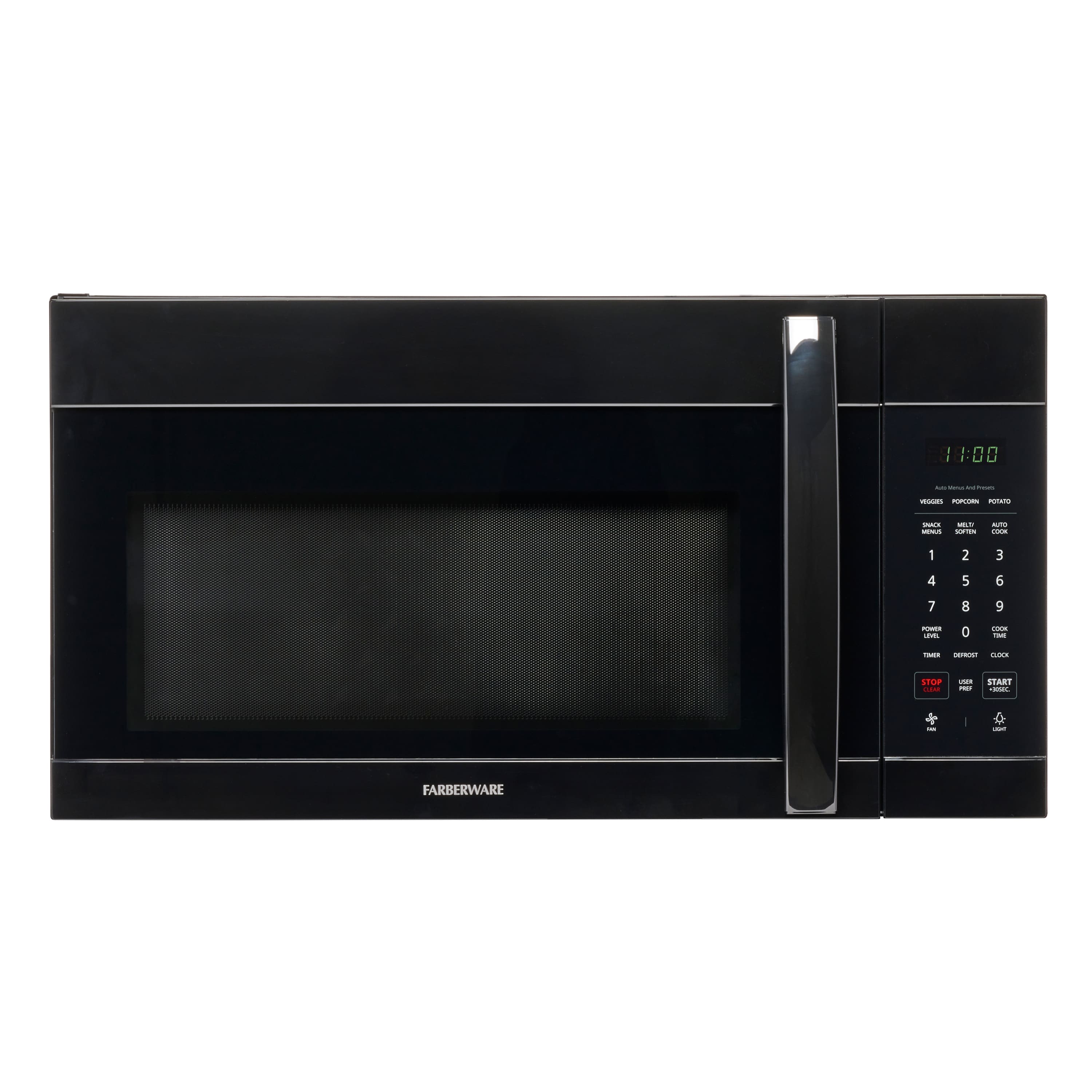 Farberware - 1.7 cu. ft. OTR Microwave - 1000W, with Smart Sensor Cooking - Black