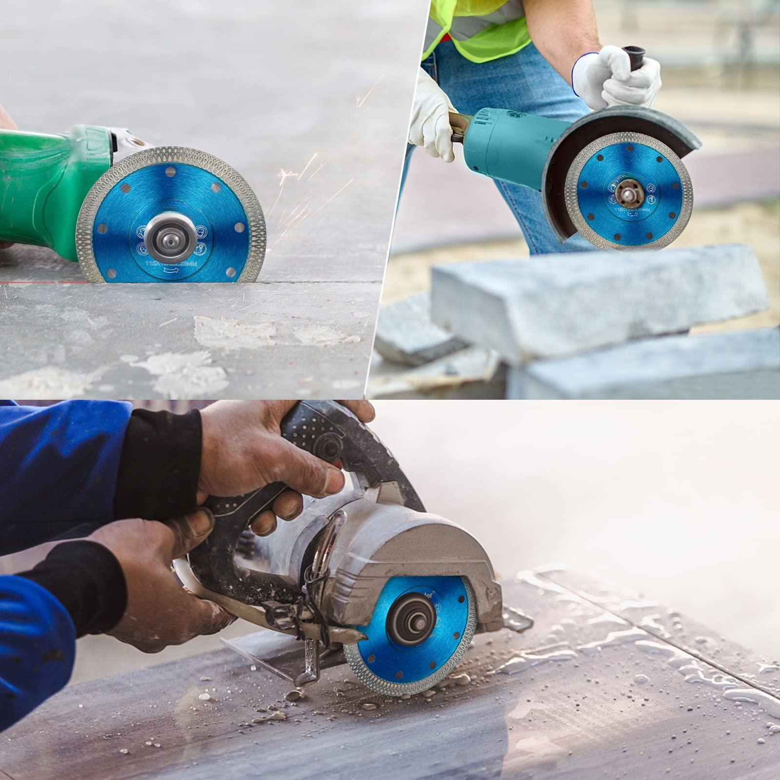 Alt View 2. JETRANSPORT - 10pcs 4" Tile For Porcelain Tiles Granite 115mm Angle 【Size & Material】: This tileis made of quality metal all - 4.5“Blue-3PCS.