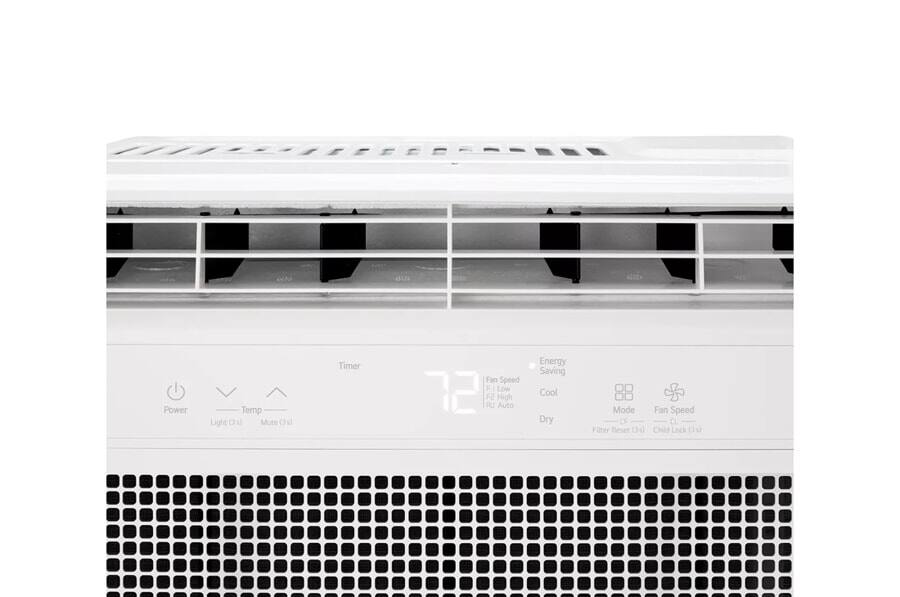 Sure, here is the corrected and grouped text from the image:

- Power
- Temp
- Light (3s)
- Mute (3s)
- Timer
- Energy Saving
- Mode
- Fan Speed
- Filter Reset (30s)
- Child Lock (3s)
- Fan Speed: F1 Low, F2 High, R1 Auto
- Cool
- Dry