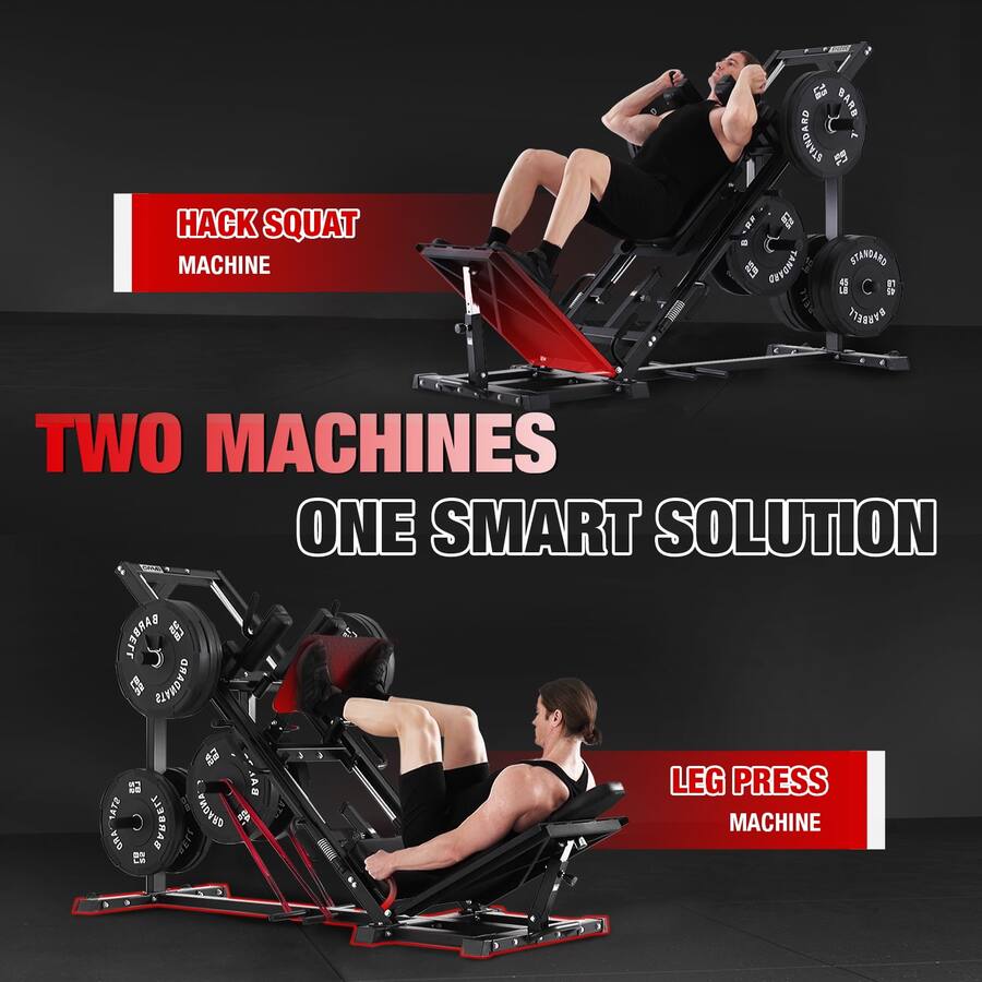 Spring Hack Squat Machine Syedee Leg Press Hack Squat Machine, Leg Exercise Machine with Linear ...