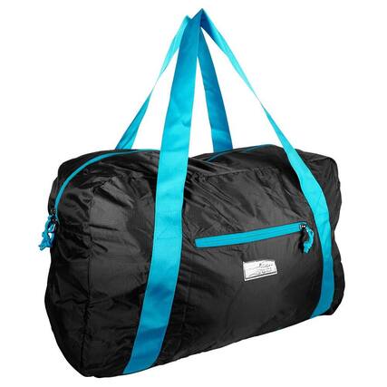 Front. Paradigms Interiors - Foldable Duffel Bag Lightweight Travel Luggage Collapsible Backup Sports Vacation - Black.