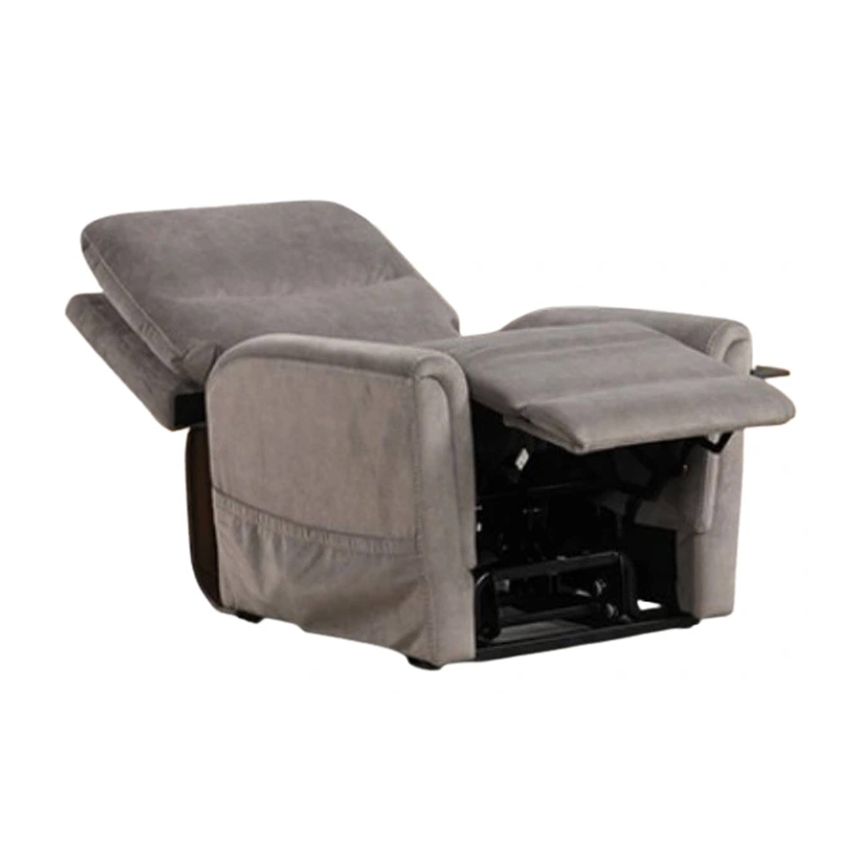 Alt View 3. Manhattan Lane - Power Lift Chair with Heat and Massage, Gray Fabric Padded, USB Port - Gray.