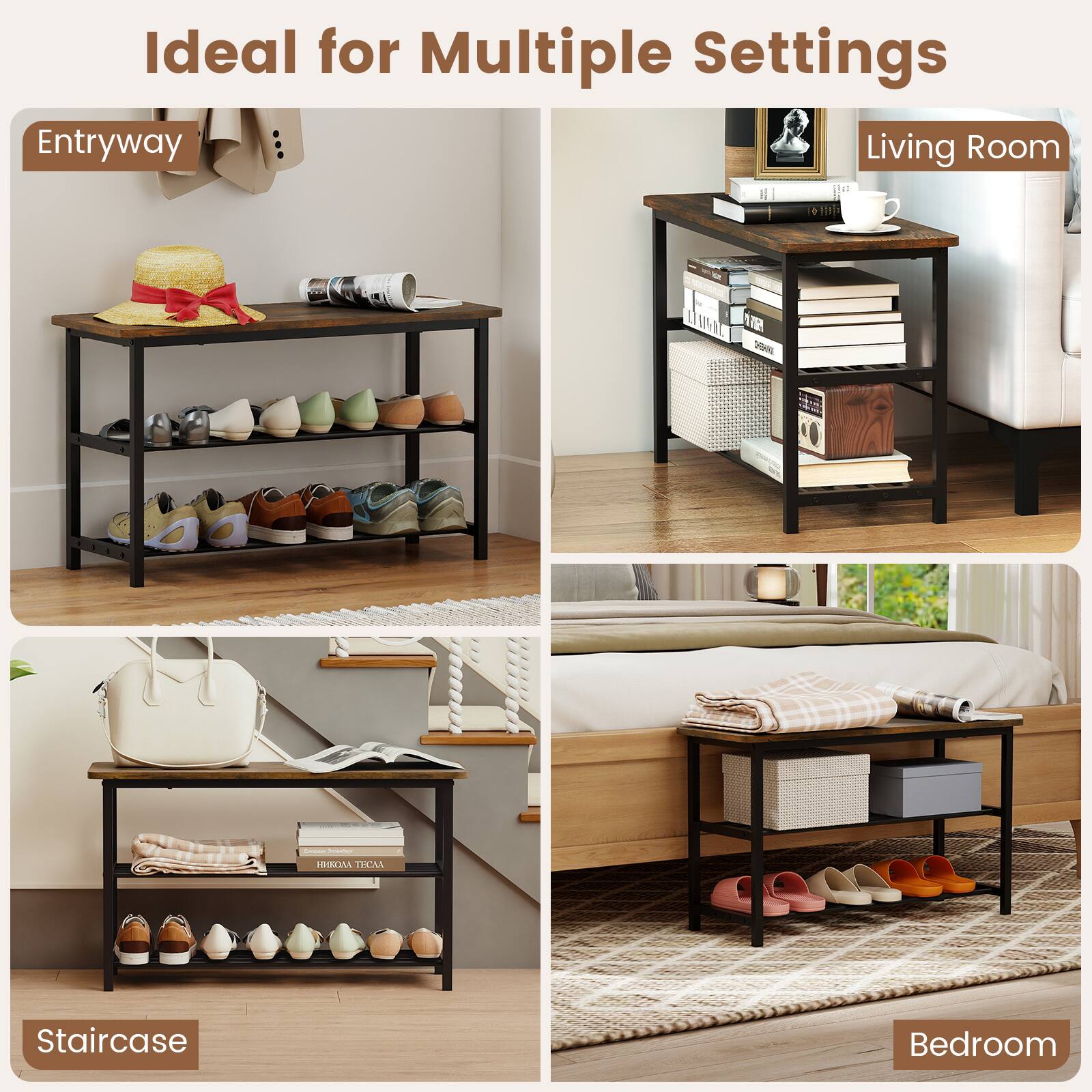 Ideal for Multiple Settings

Entryway

Living Room

Staircase

Bedroom