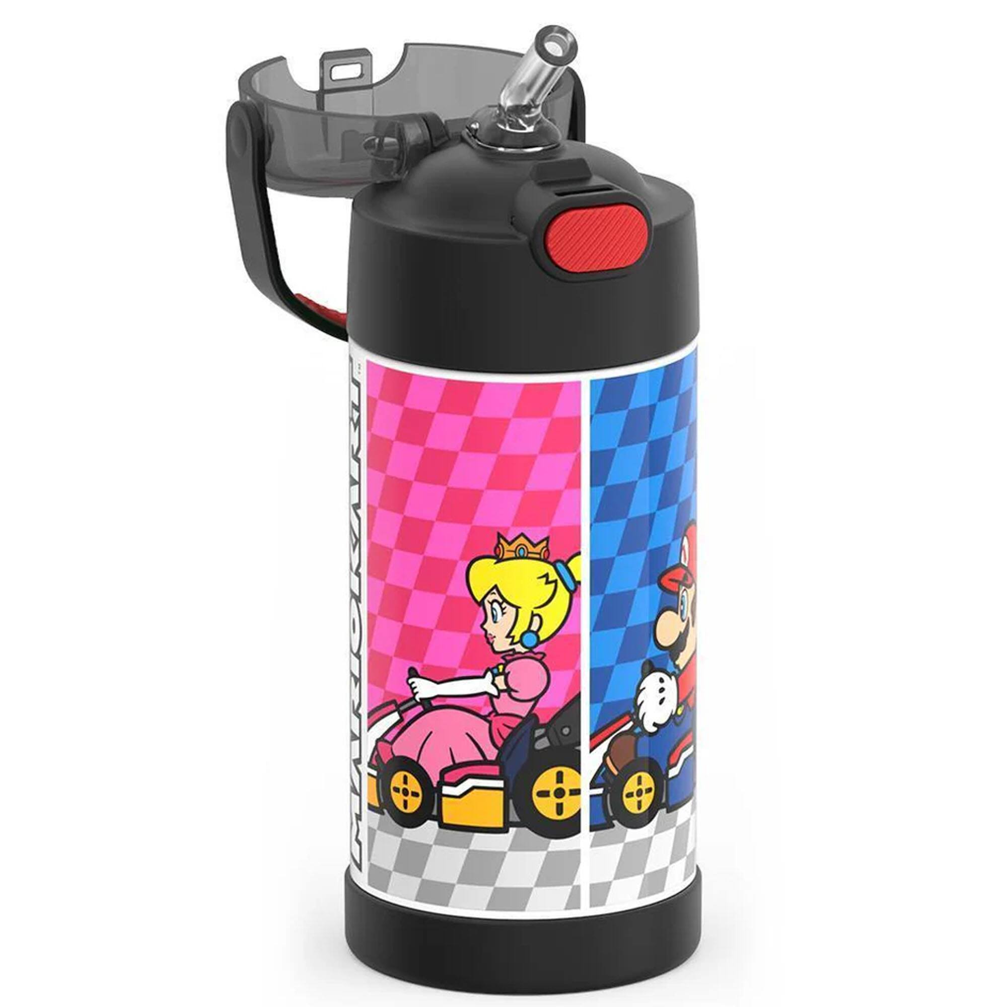 Alt View 1. Thermos - Thermos 12 oz. Kid's Funtainer Insulated Water Bottle - Mario Kart - Mario Kart.