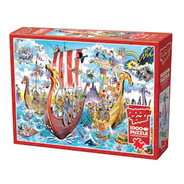 Outset Media - Outset Media: Viking Voyage - 1000 Piece Puzzle - Reference Poster Included