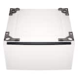 27-in Wide Laundry Pedestal with Storage Drawer for select LG Stackable Washers and Dryers - Alpine White