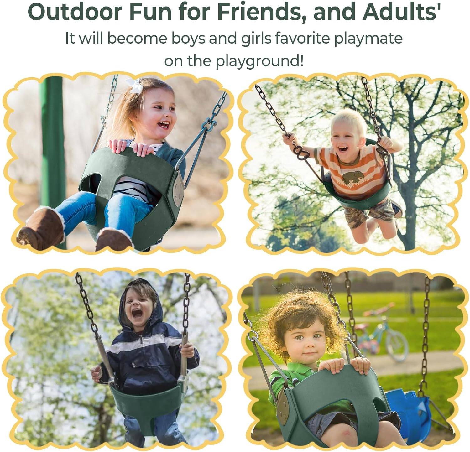Outdoor Fun for Friends, and Adults'  
It will become boys and girls' favorite playmate on the playground!