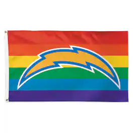 WinCraft - Los Angeles Chargers 3' x 5' Pride 1-Sided Deluxe Flag - Multicolor