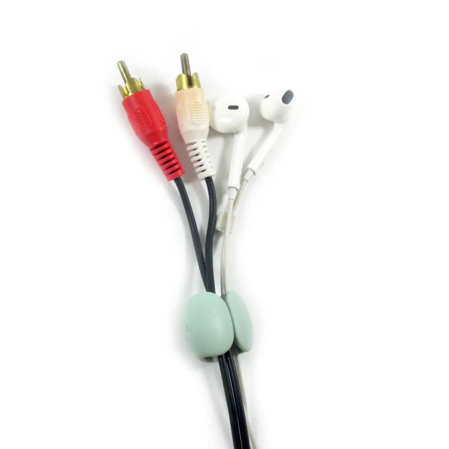 Left. Home Collection - 4 Pack Cable Organizer Clips Wire Cord Holder & Charger Tidy Management Desk Organizer - Multicolor.