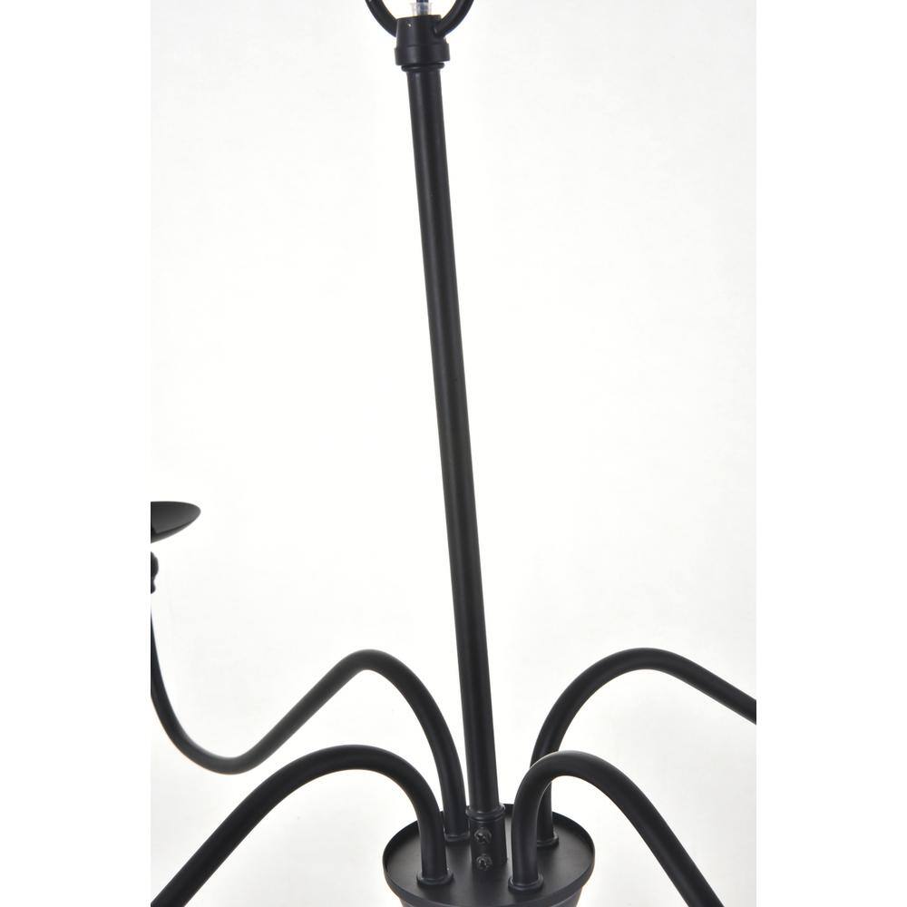 Alt View 2. Living District - Rohan 4 light Matte Black Pendant - Matte Black.