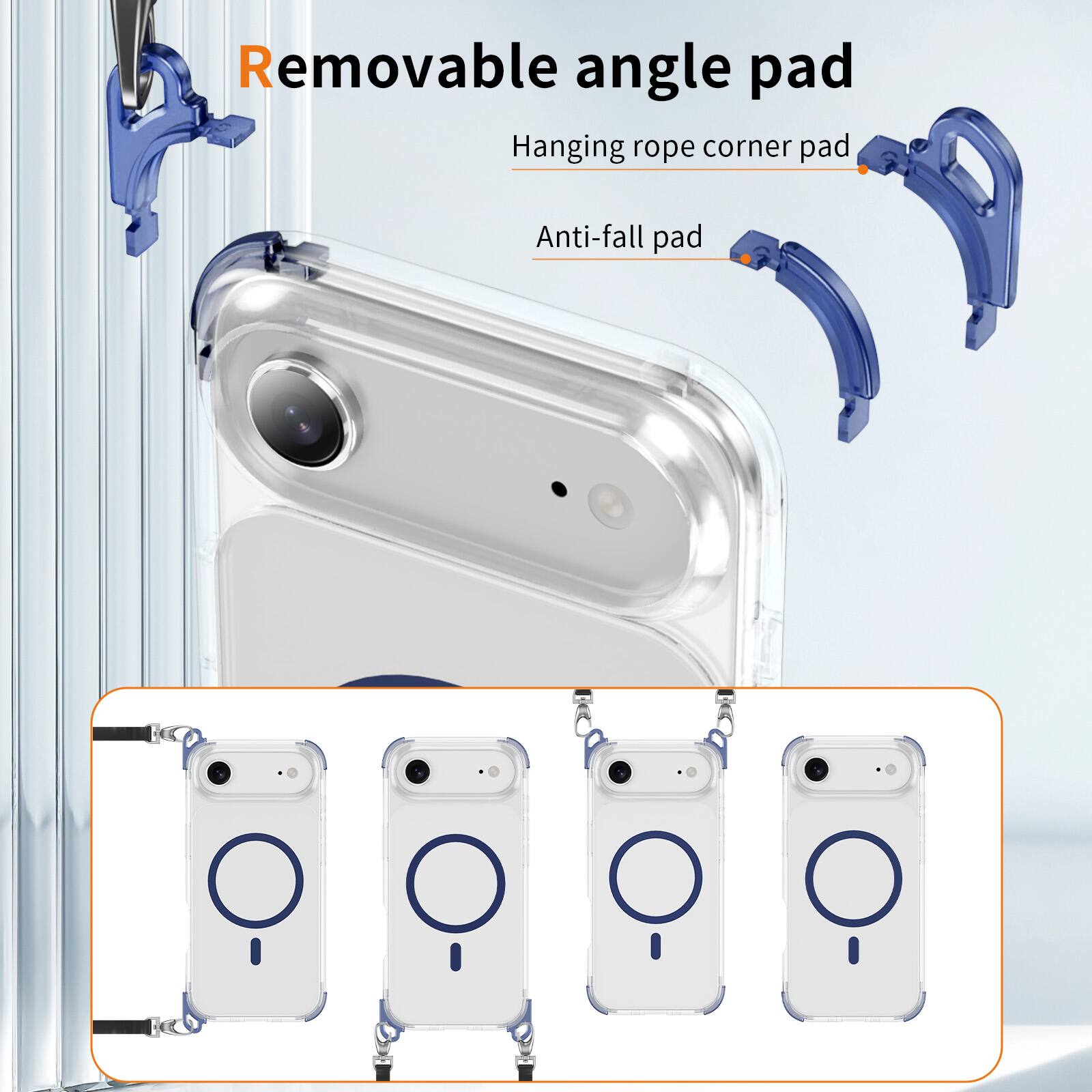 Removable angle pad  
Hanging rope corner pad  
Anti-fall pad
