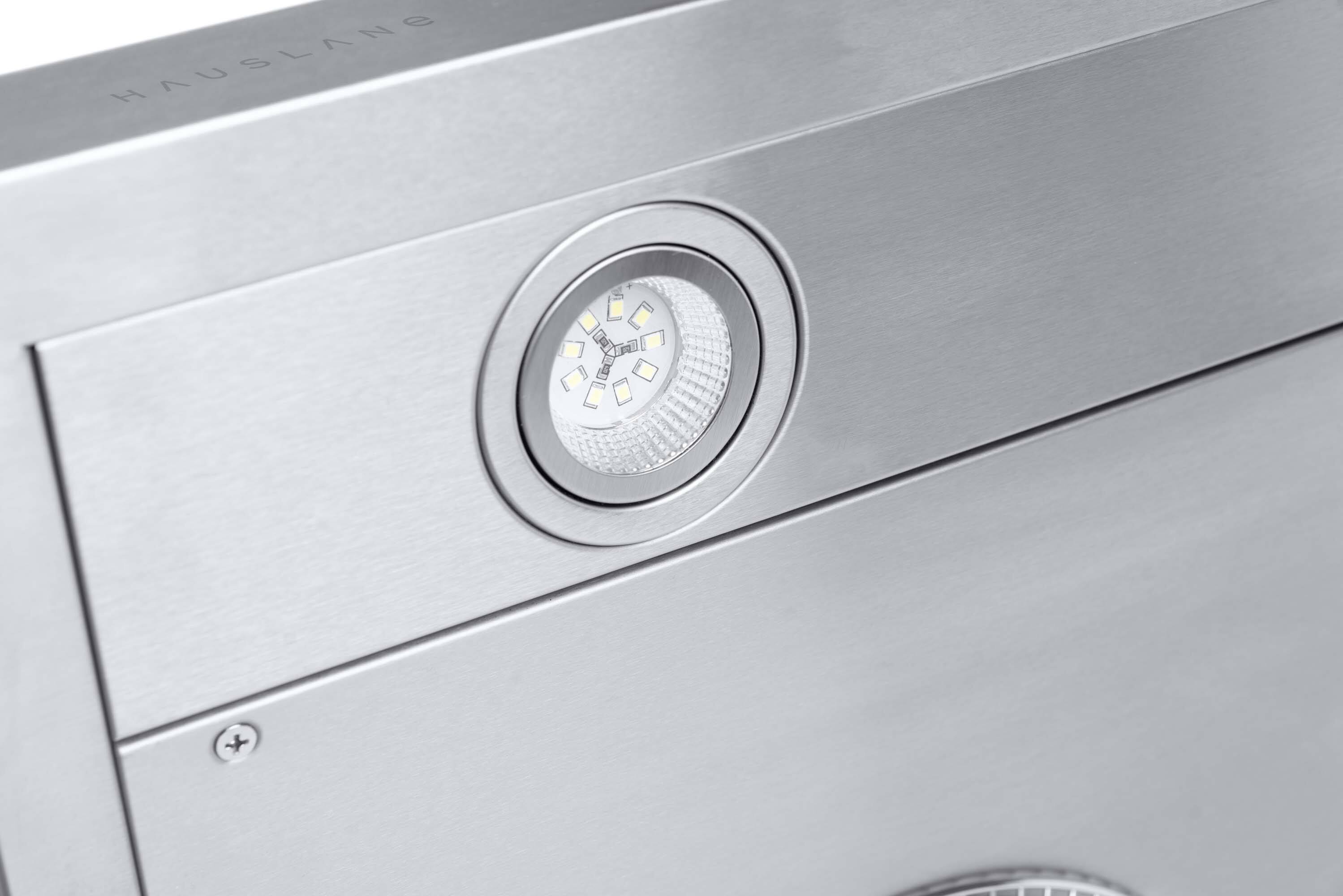 Alt View 5. Hauslane - Hauslane UC-C100 30-in Ducted Stainless Steel Undercabinet Range Hood (OFFICIAL) - Silver.