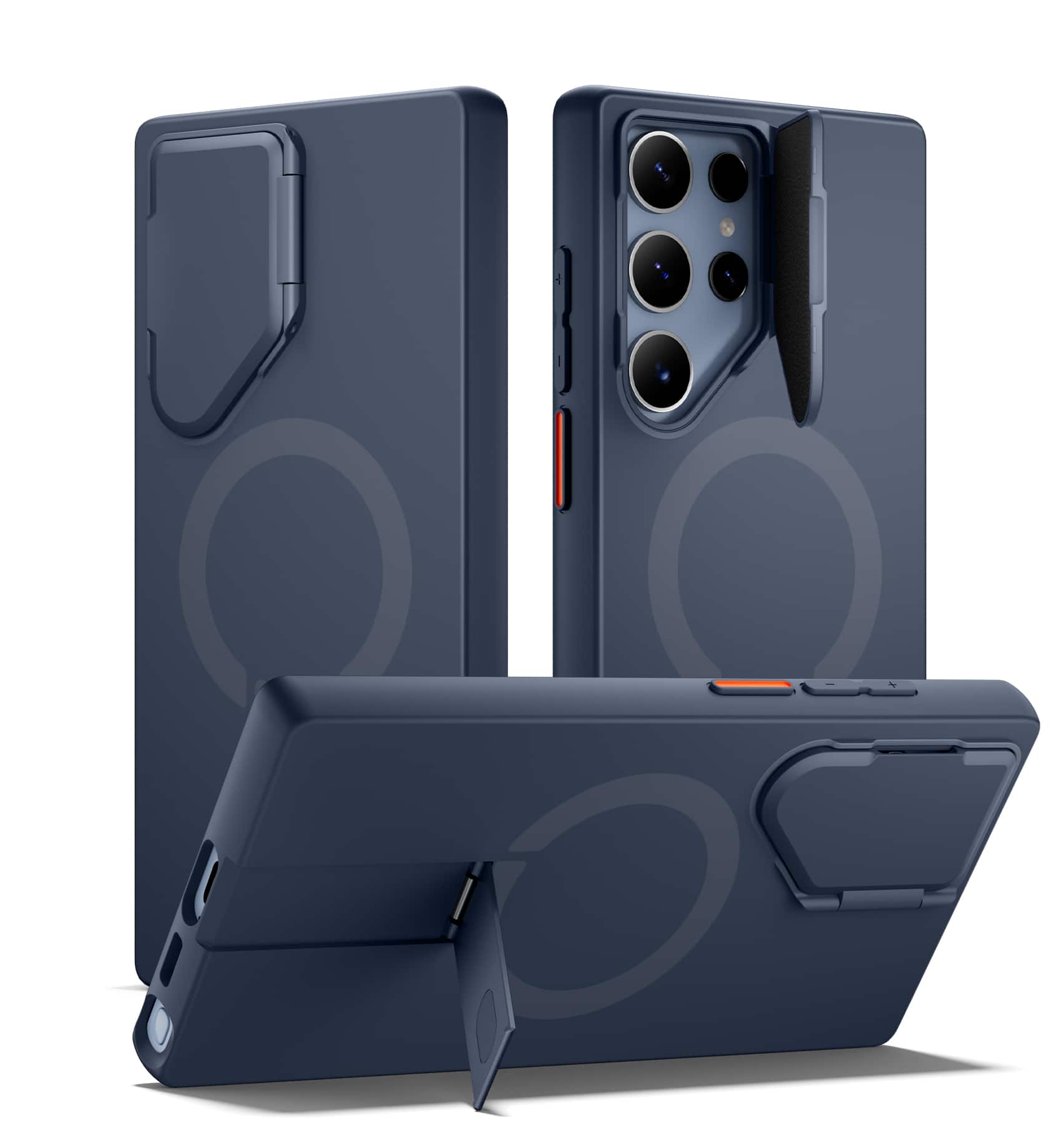 SURITCH - Phone Case for Samsung Galaxy S23 Ultra, Magnetic Shockproof Protective Cover with Camera Cover & Adjustable Kickstand - Deep Blue price history on PriceWatchPro
