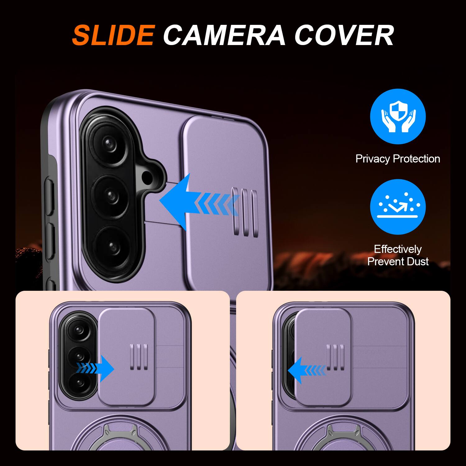 SLIDE CAMERA COVER

Privacy Protection

Effectively Prevent Dust