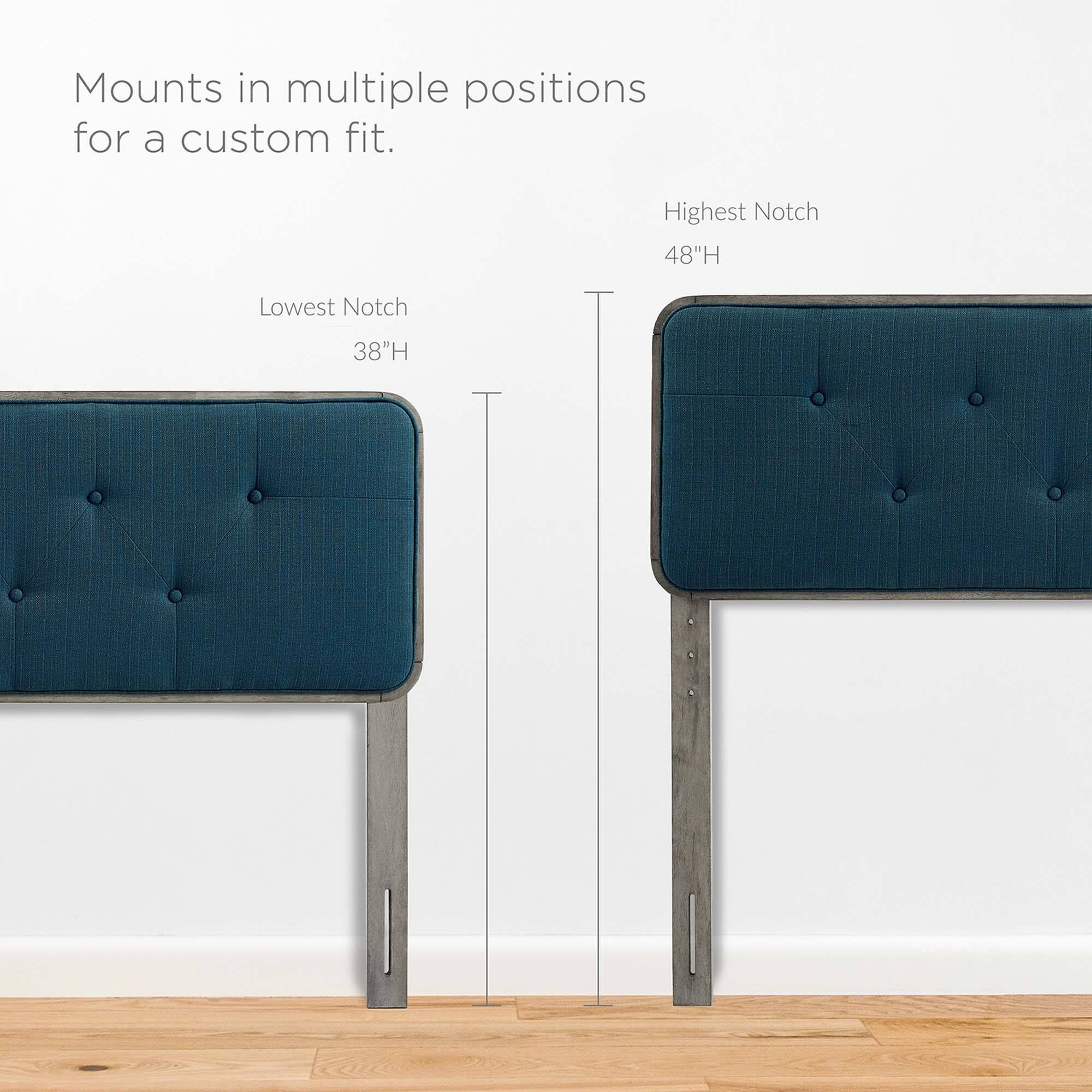 Mounts in multiple positions for a custom fit.

Highest Notch 48"H

Lowest Notch 38"H
