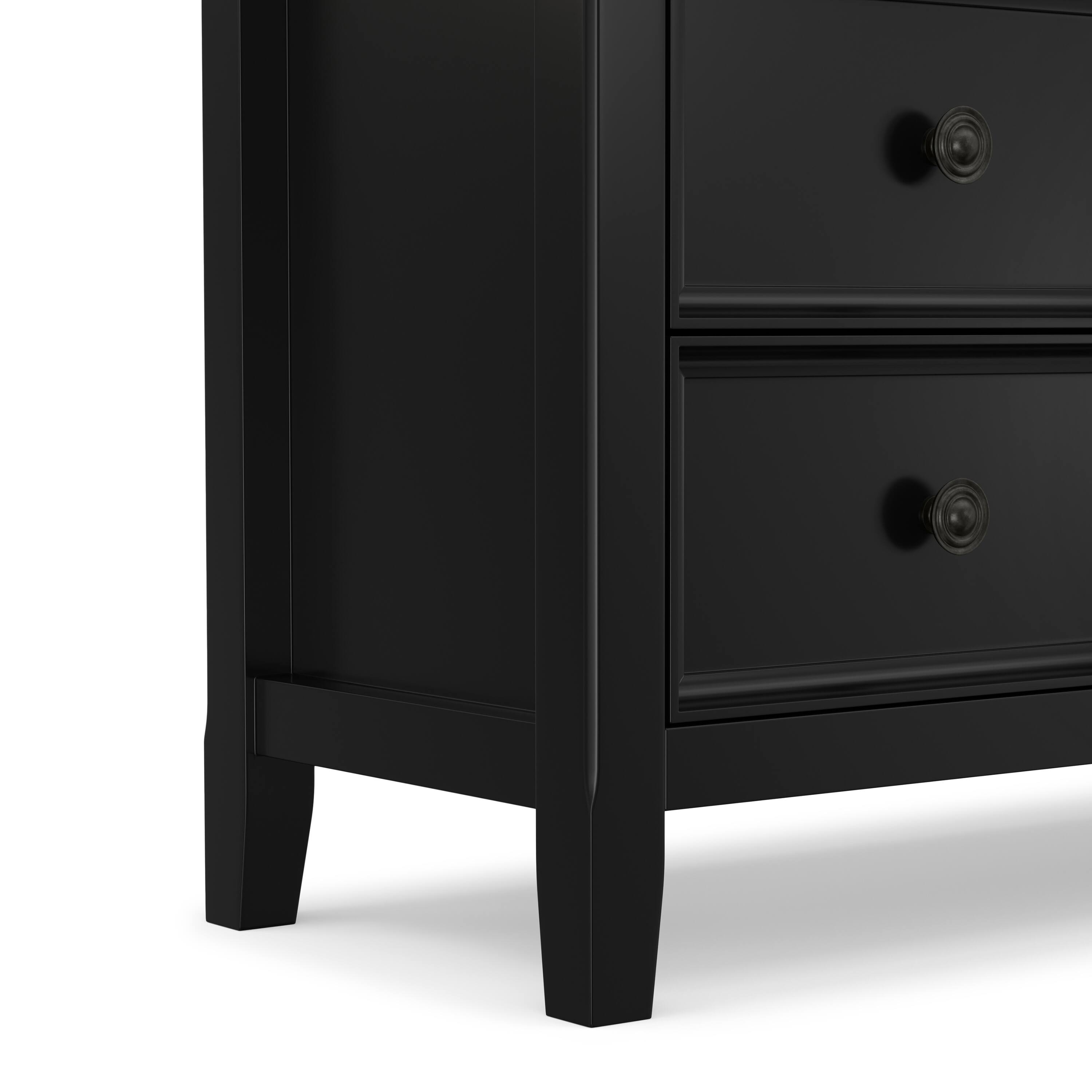 Alt View 6. Simpli Home - Simpli Home Amherst 4 Drawer Storage Cabinet - Black.