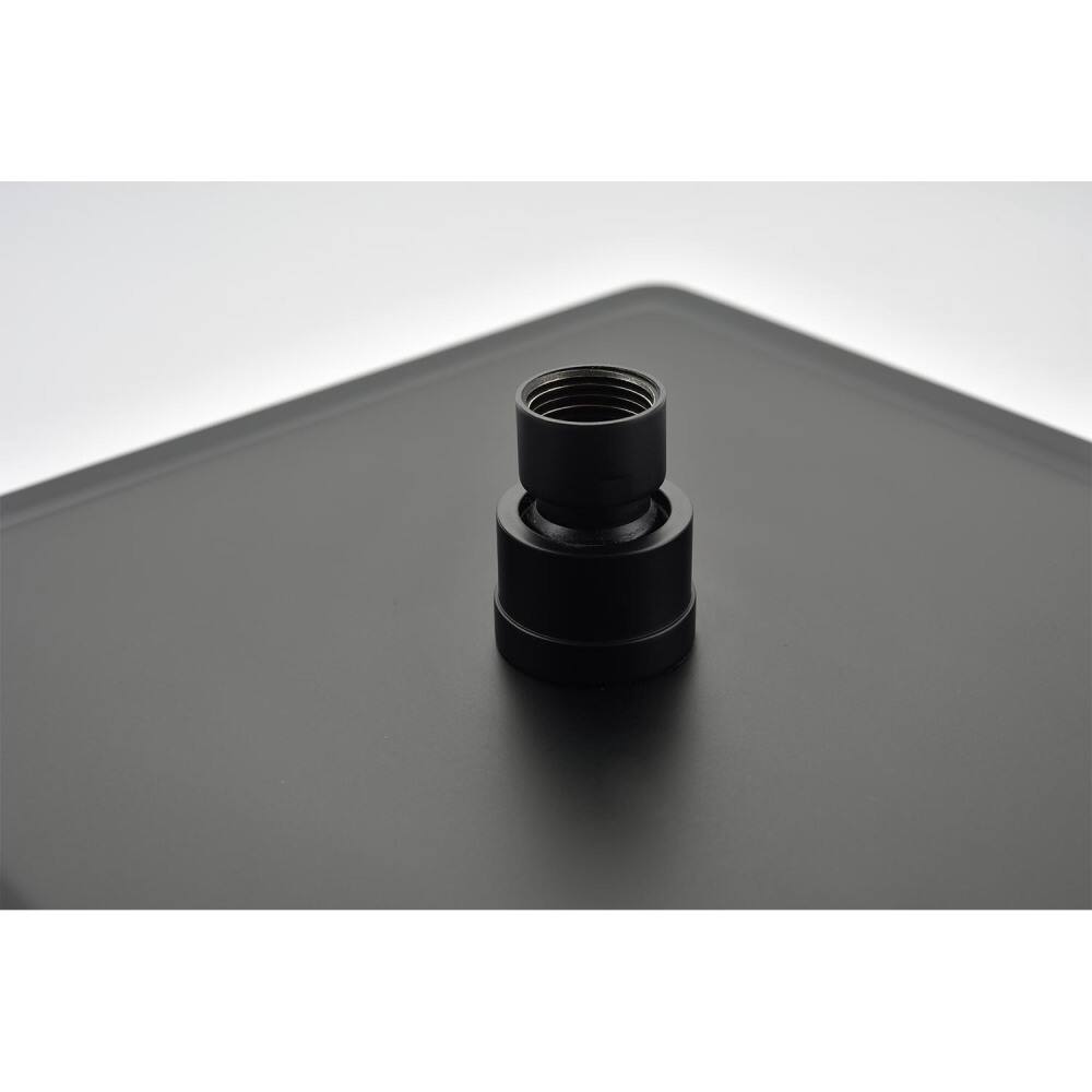 Alt View 1. JUJABU - 12" Rain Shower Head Systems Wall Mounted Shower Matte Black - Matte Black.