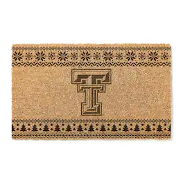 Jardine - Texas Tech Red Raiders 18" x 30" Holiday Coir Doormat - Brown