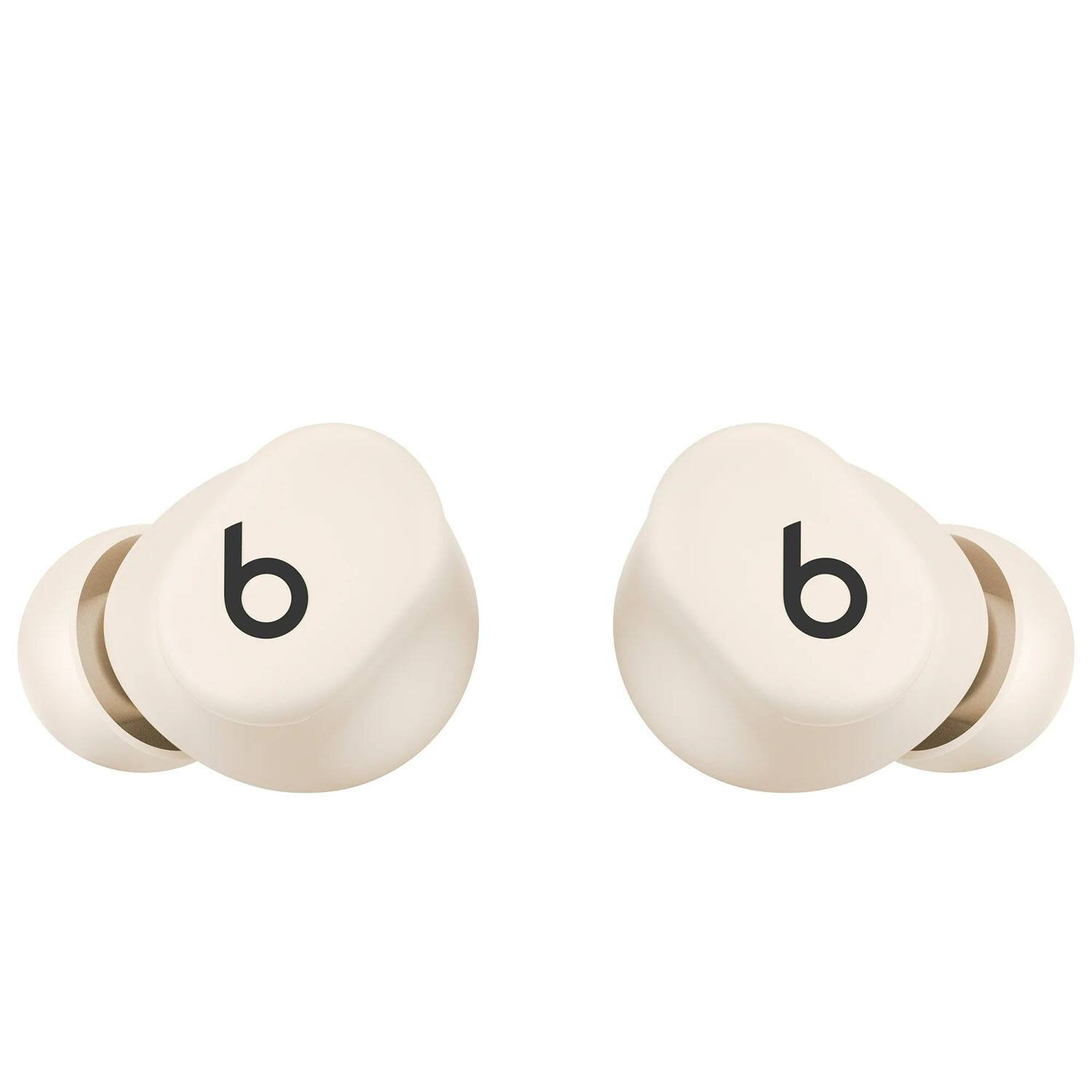 Angle. Beats - Beats Solo Buds Bluetooth Wireless Noise Cancelling Earbuds with Charging Case - Matte Ivory - Black.