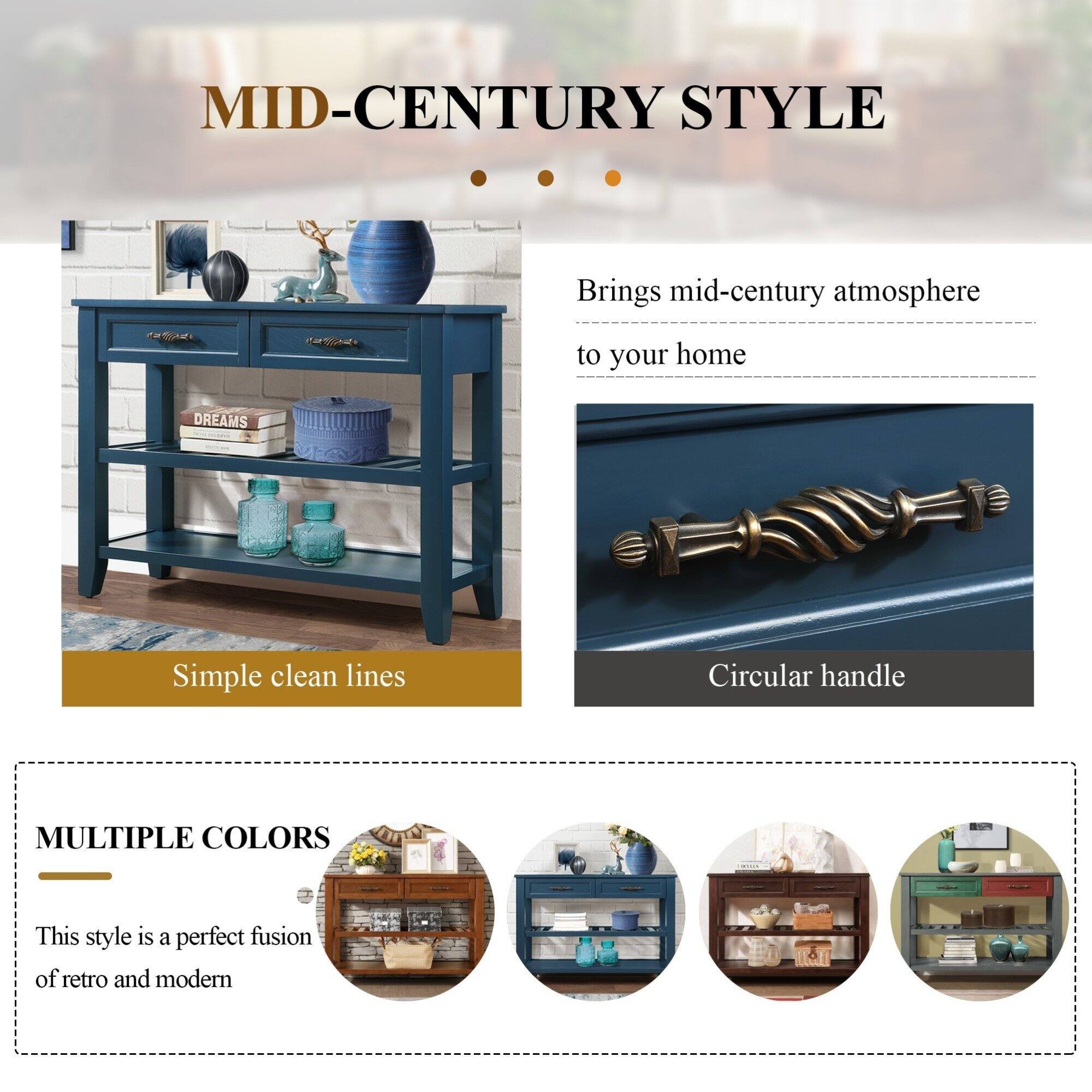 MID-CENTURY STYLE

- Brings mid-century atmosphere to your home
- Simple clean lines
- Circular handle

MULTIPLE COLORS

- This style is a perfect fusion of retro and modern