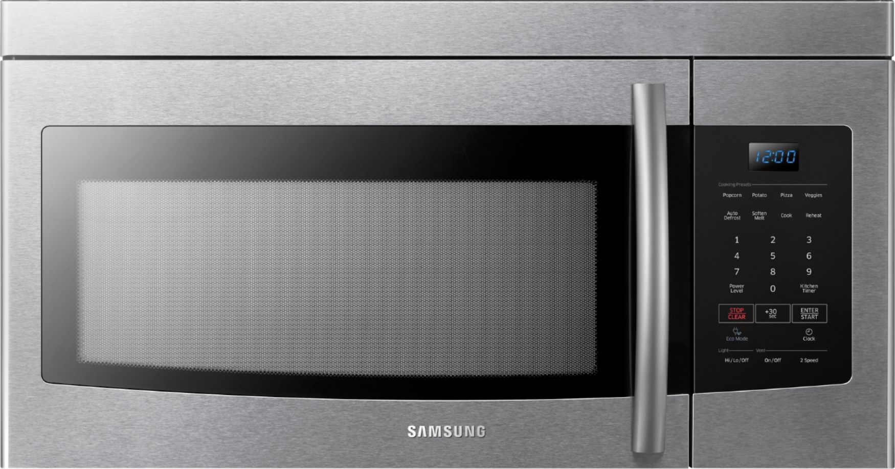 Samsung – 1.6 Cu. Ft. Over-the-Range Microwave – Stainless steel