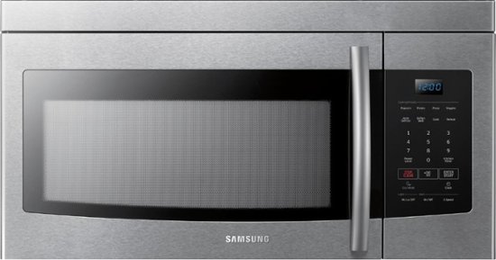 Front Zoom. Samsung - 1.6 Cu. Ft. Over-the-Range Microwave - Stainless steel.