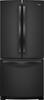Whirlpool - 19.6 Cu. Ft. French Door Refrigerator - Black-Front_Standard