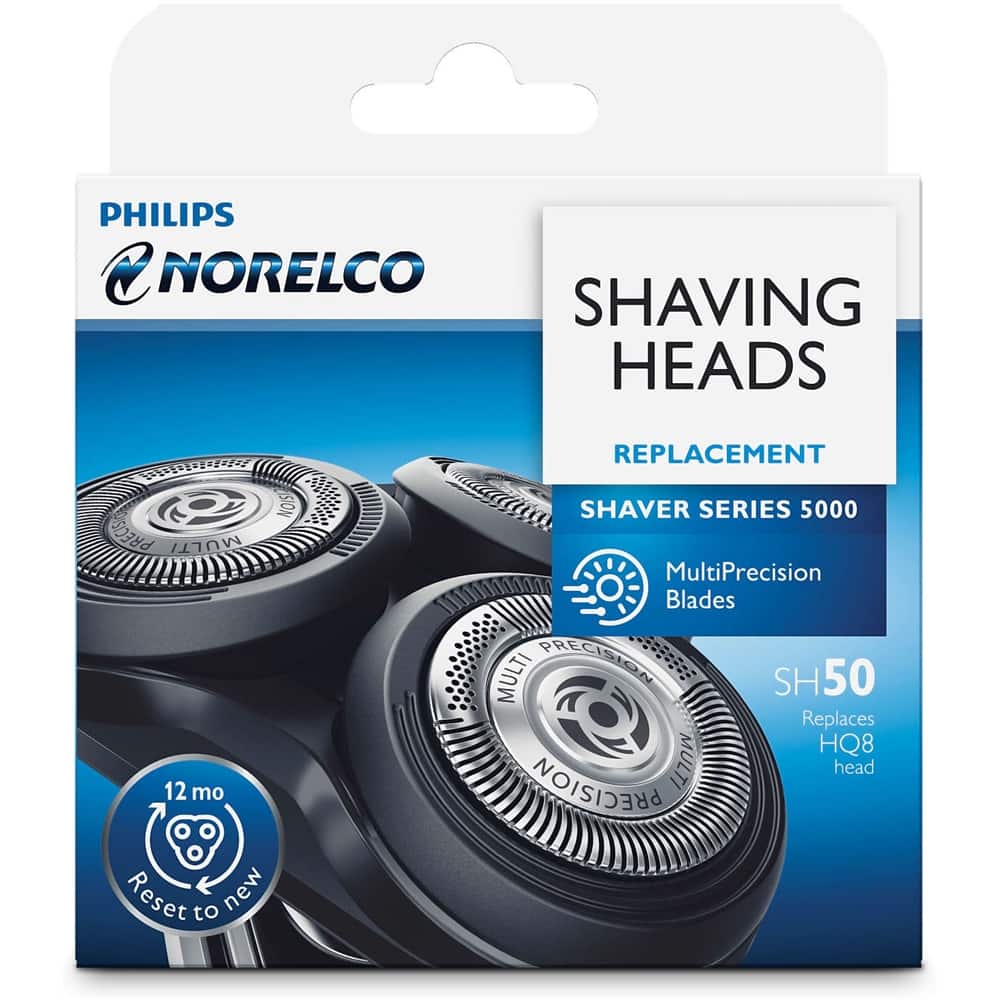 Alt View 14. Philips Norelco - SH50/52 Replacement Head for Series 5000 Shavers - Silver.
