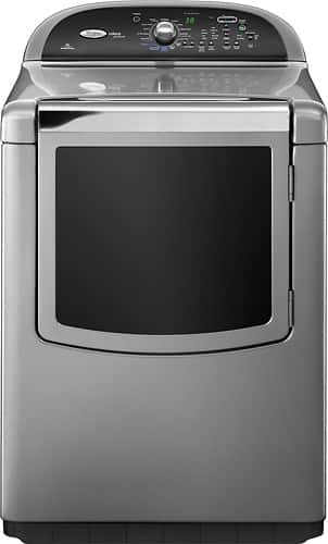 Front Standard. Whirlpool - Cabrio Platinum 7.6 Cu. Ft. 14-Cycle Steam Electric Dryer - Chrome.
