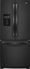 Whirlpool - 19.6 Cu. Ft. French Door Refrigerator with Thru-the-Door Water - Black-Front_Standard