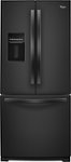 Front Zoom. Whirlpool - 19.6 Cu. Ft. French Door Refrigerator with Thru-the-Door Water - Black.