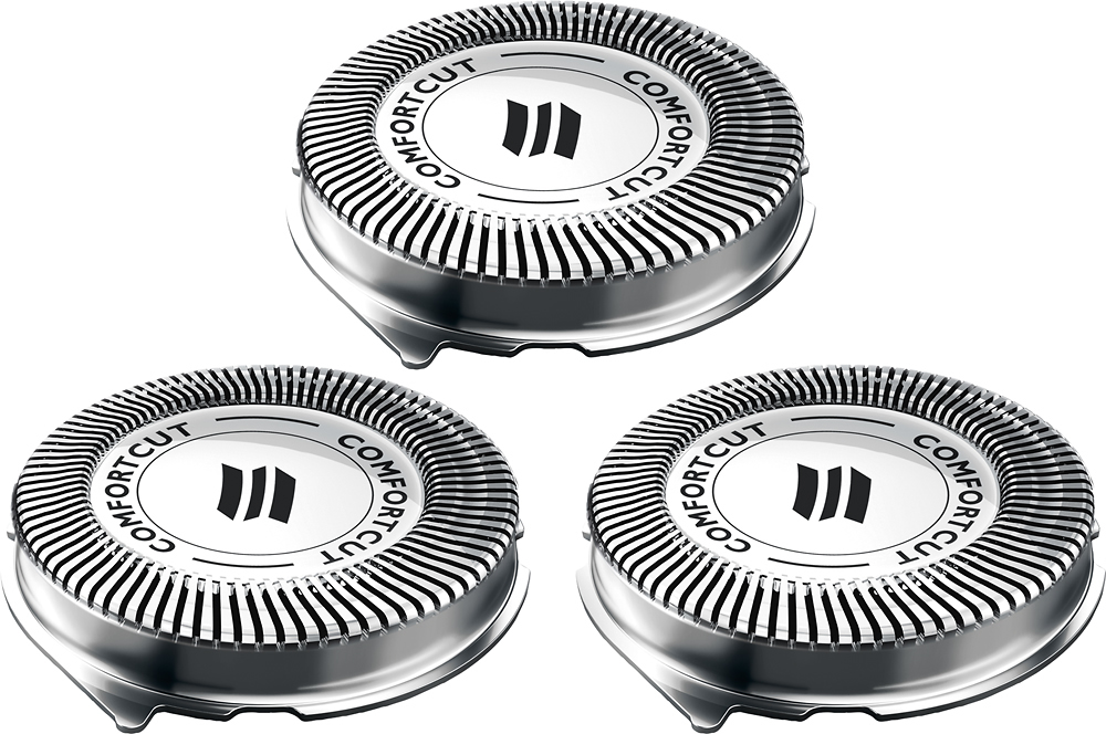 Angle View: Philips Norelco Shaving Heads for Shaver Series 3000, 2000, 1000 and Click & Style, SH30/52 - Silver