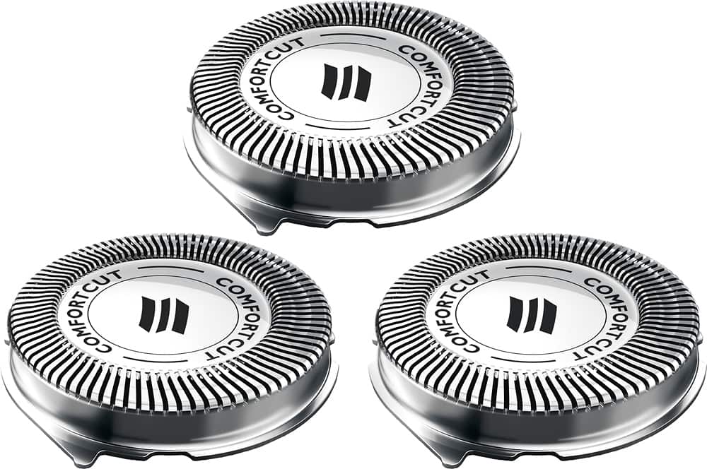 Angle. Philips Norelco - Shaving Heads for Shaver Series 3000, 2000, 1000 and Click & Style, SH30/52 - Silver.