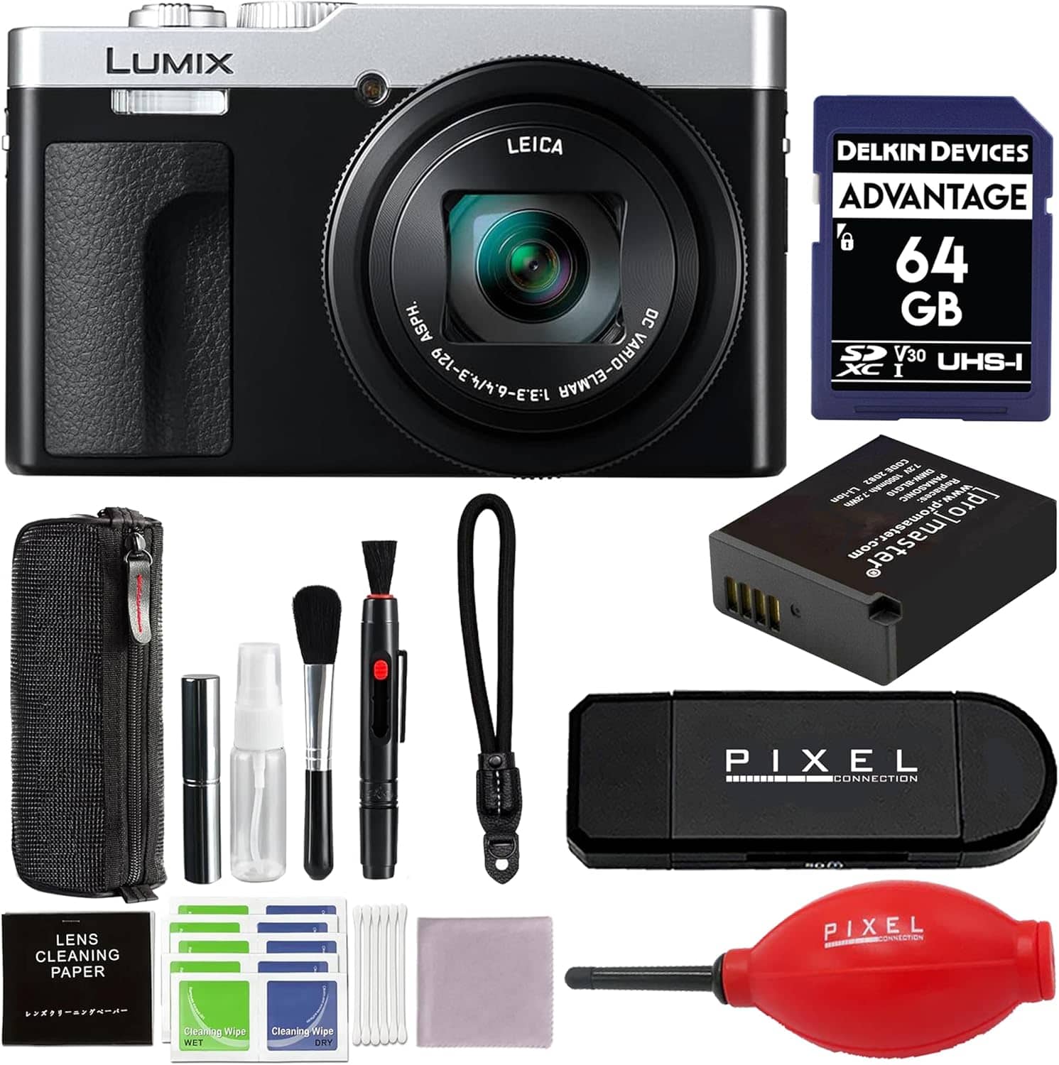 Lumix ZS99 Point and Shoot Camera with Advanced Accessories and Travel Bundle | Panasonic Lumix DC-ZS99S