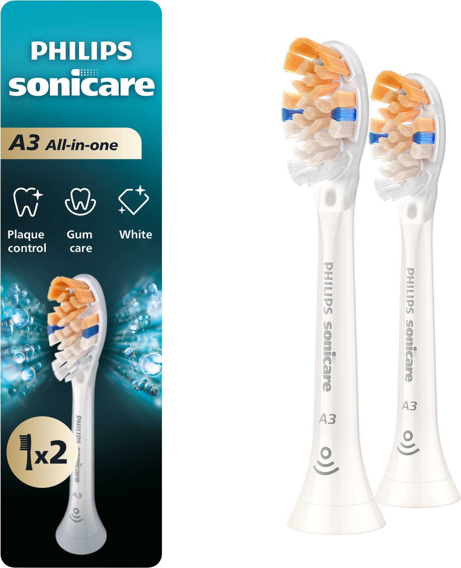 Philips Sonicare - A3 All-in-One - Genuine Replacement Electric Toothbrush Heads, 2 Pack, HX9092/77 - White price history on PriceWatchPro