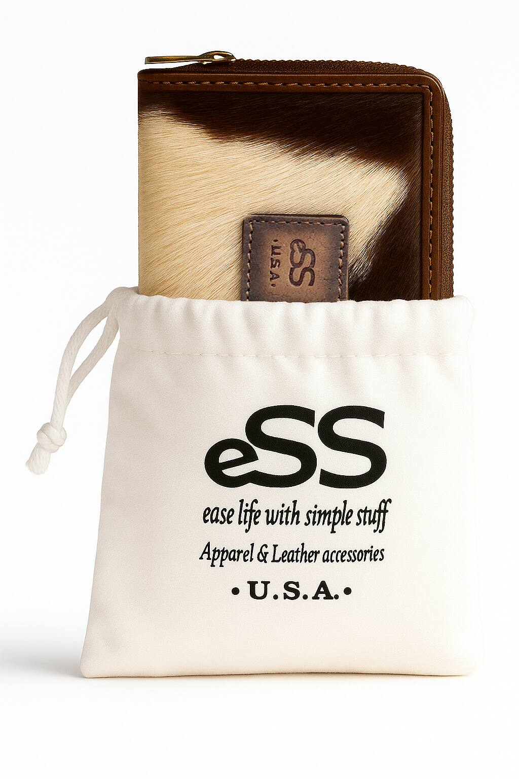 eSS  
ease life with simple stuff  
Apparel & Leather accessories  
U.S.A.