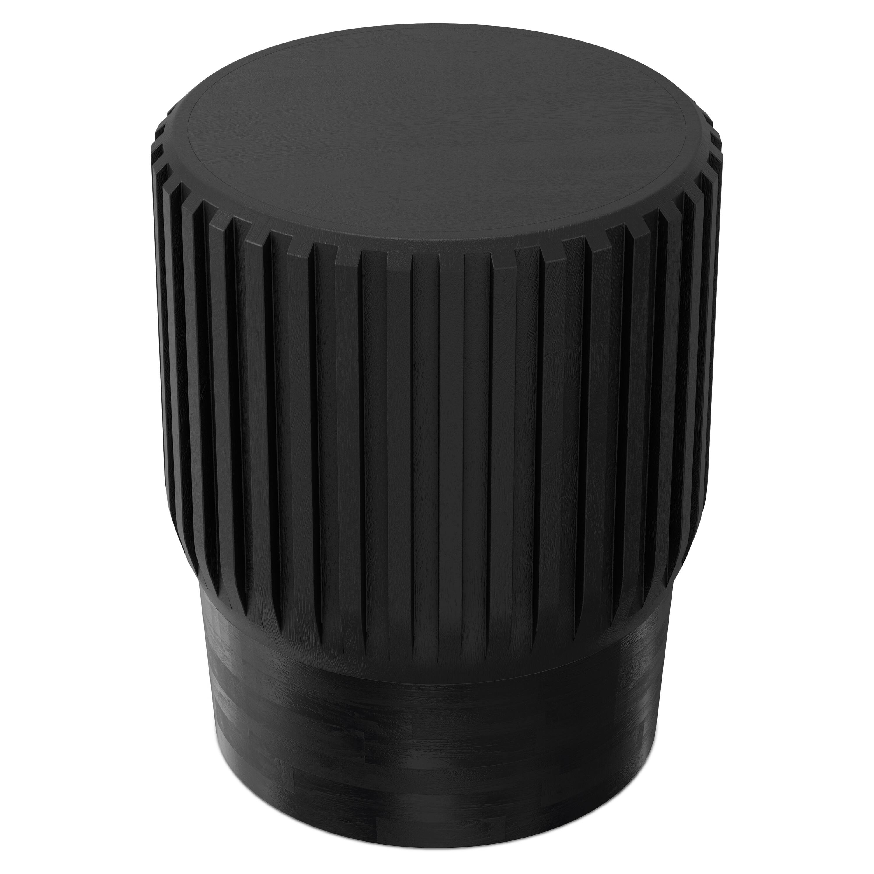 Alt View 3. Simpli Home - Lyall 16 inch Wide Solid Mango Contemporary End Table in Black, Assembled - Black.