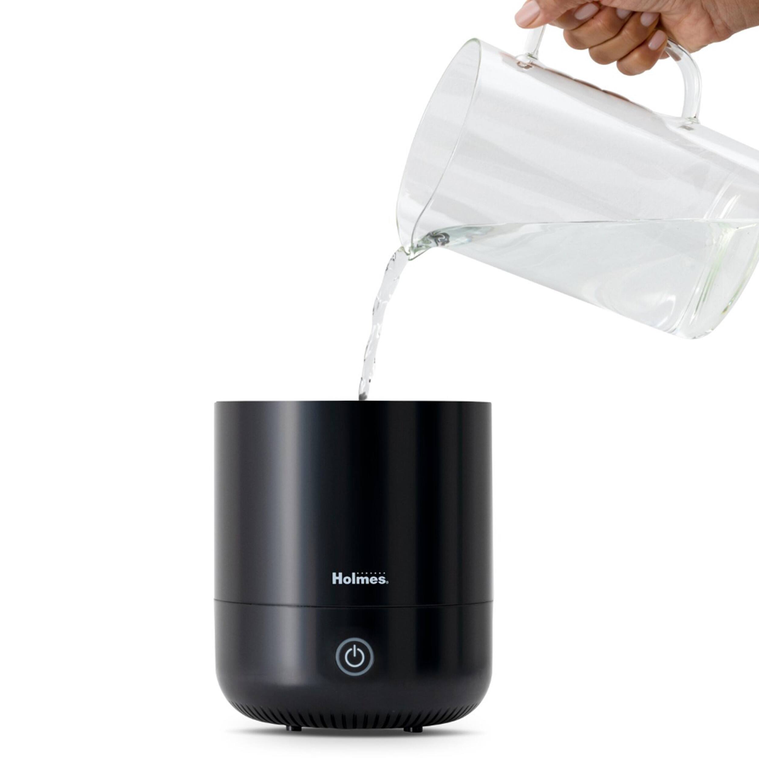 Alt View 1. Holmes - Holmes Ultrasonic 0.36 Gallon Cool Mist Top Fill Antimicrobial Humidifier in Black - Black.