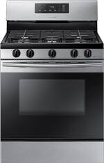 Samsung - 5.8 Cu. Ft. Freestanding Gas Range - Stainless steel - Front_Standard