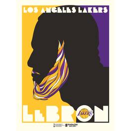 Phenom Gallery - LeBron James Los Angeles Lakers Limited Edition 18'' x 24'' Push Glass Serigraph Poster Art Print - Multicolor