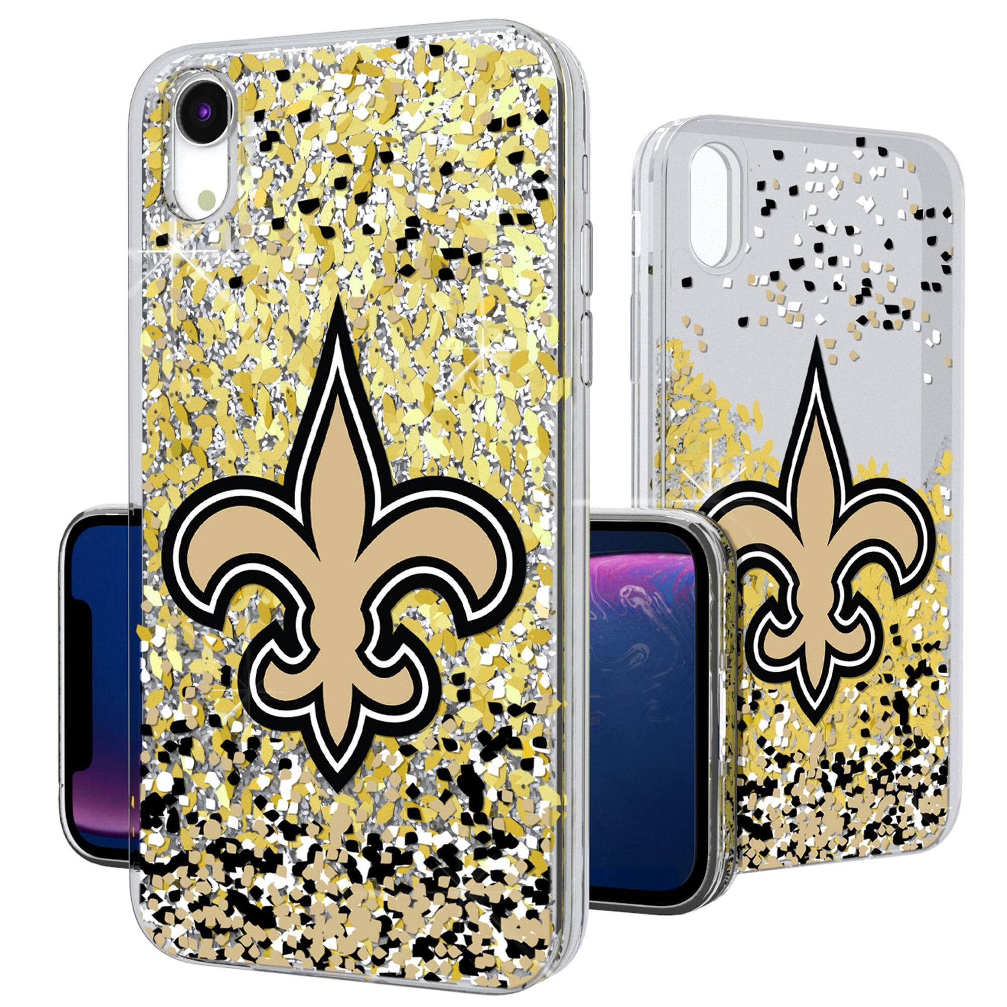 Keyscaper - NFL - New Orleans Saints iPhone Glitter Case with Confetti Design - 15 - Multicolor price history on PriceWatchPro