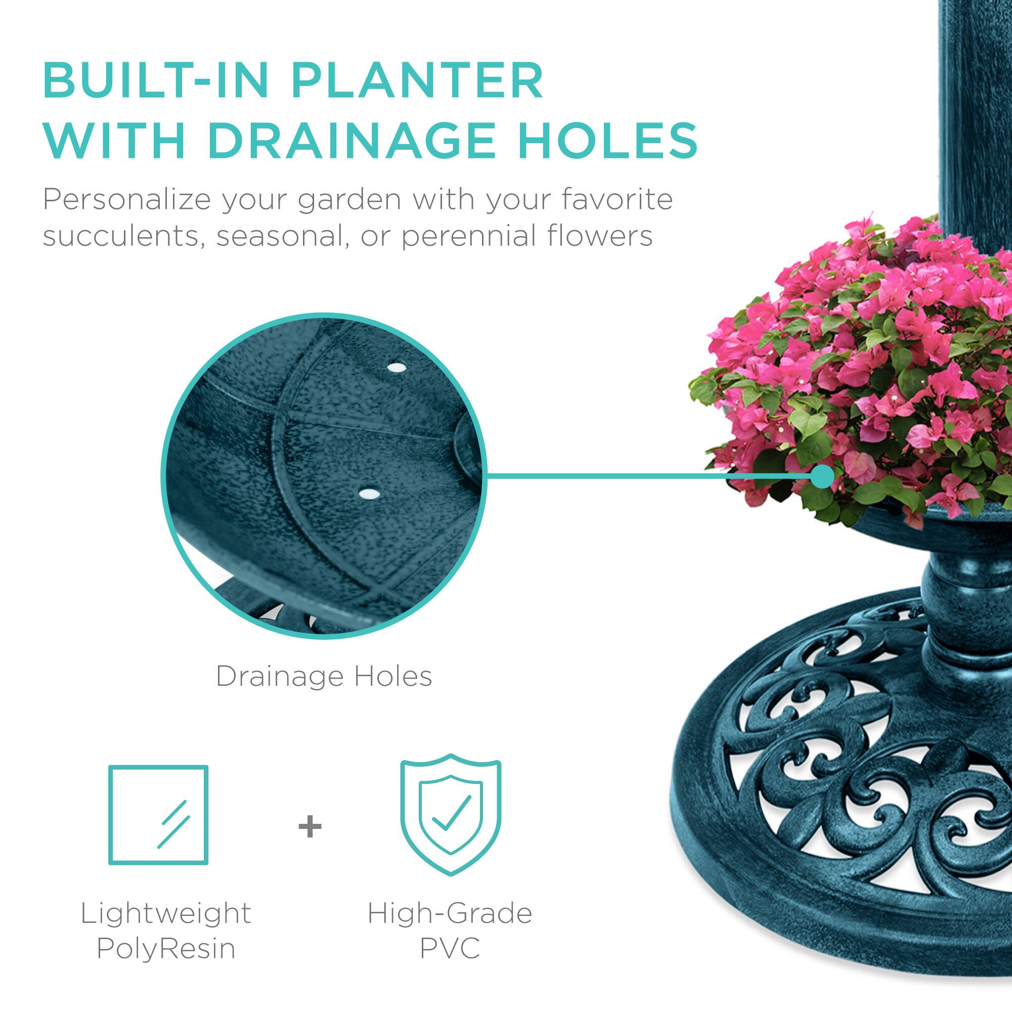 BUILT-IN PLANTER WITH DRAINAGE HOLES

Personalize your garden with your favorite succulents, seasonal, or perennial flowers

Drainage Holes

Lightweight PolyResin + High-Grade PVC