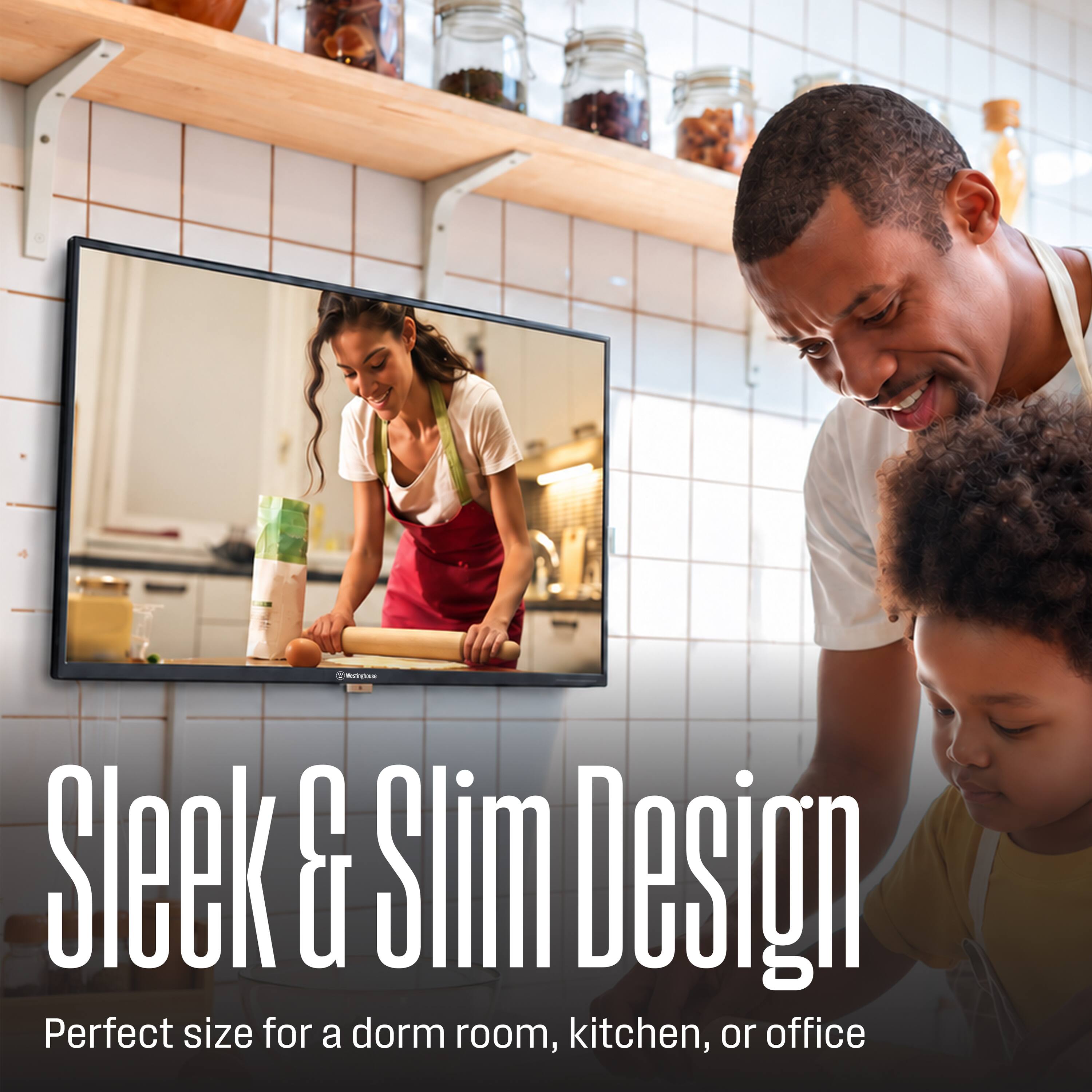 Sleek & Slim Design  
Perfect size for a dorm room, kitchen, or office