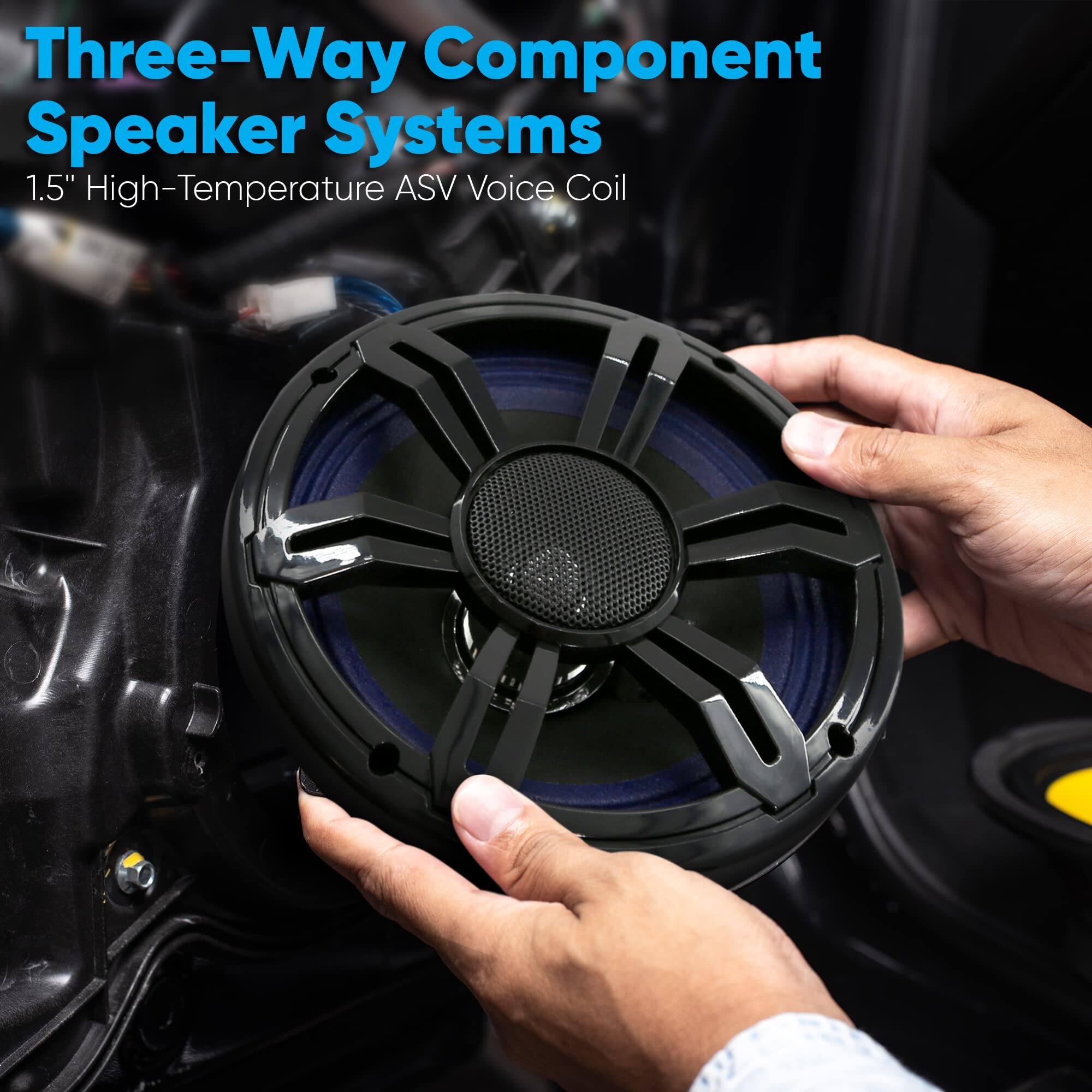 Three-Way Component Speaker Systems  
1.5" High-Temperature ASV Voice Coil
