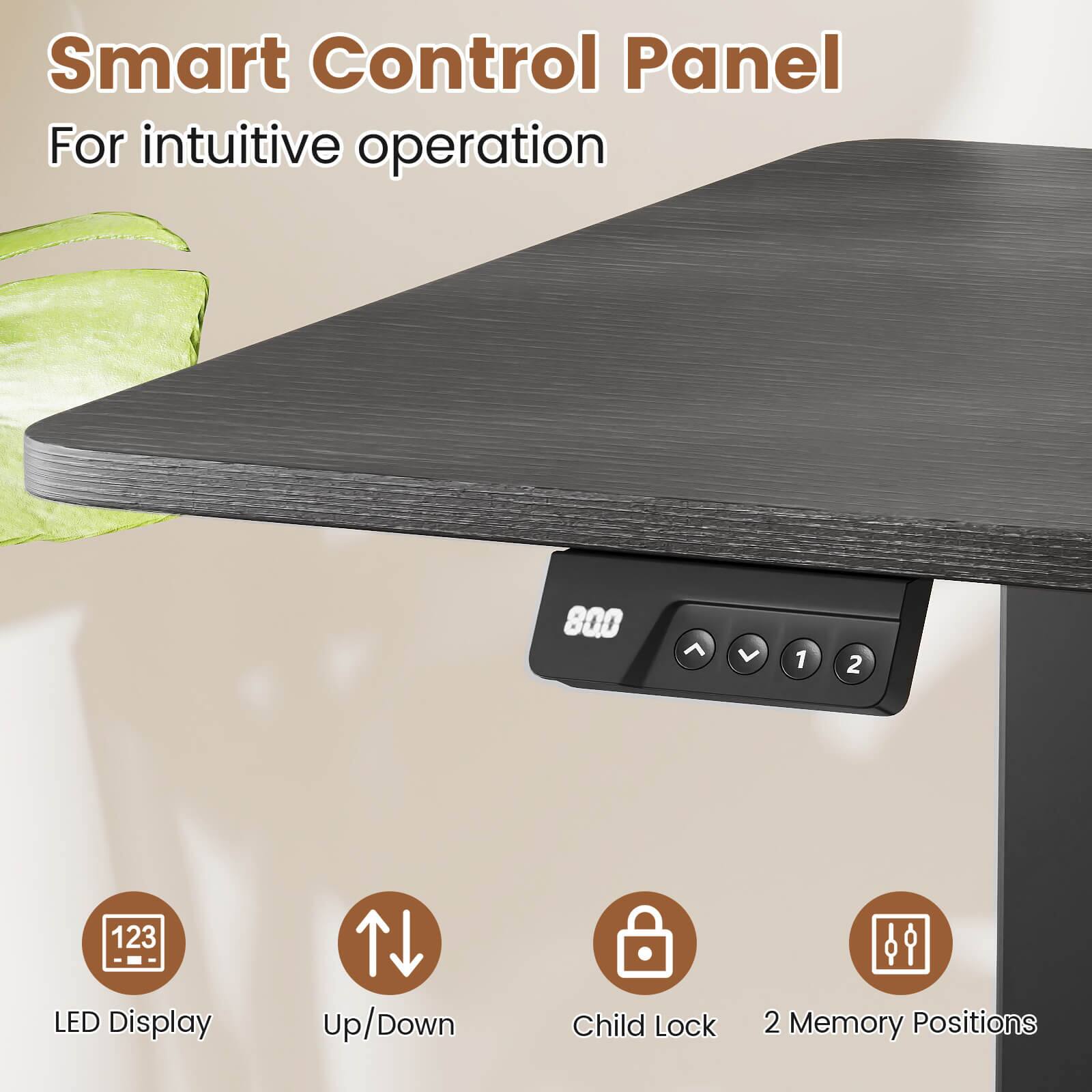 Smart Control Panel  
For intuitive operation  

- LED Display  
- Up/Down  
- Child Lock  
- 2 Memory Positions
