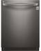 LG - 24" Top Control Smart Wi-Fi Enabled Dishwasher with QuadWash and Stainless Steel Tub - Black stainless steel-Front_Standard