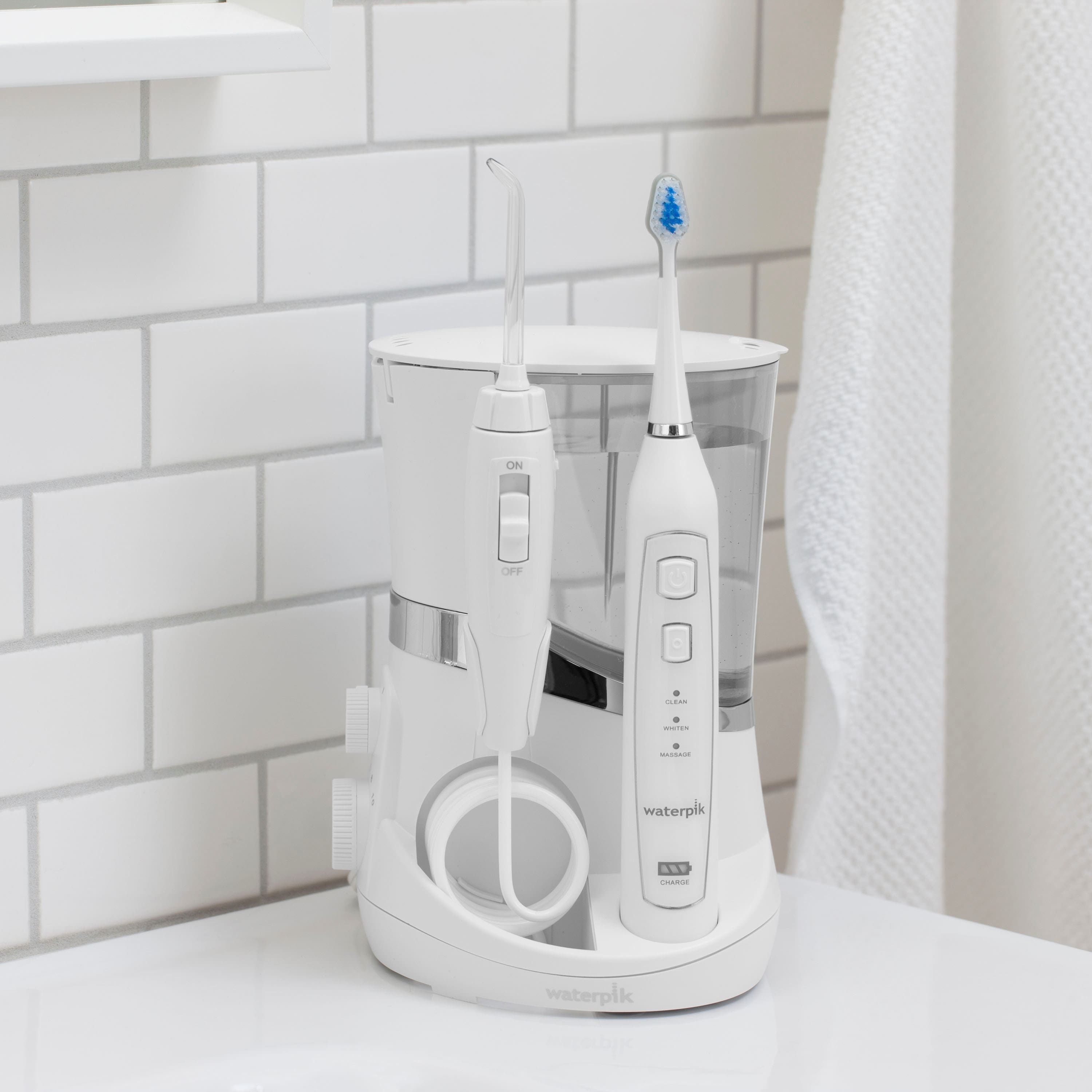 Alt View 13. Waterpik - Complete Care 5.0 Water Flosser and Triple Sonic Toothbrush - White.